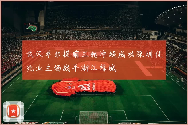 武汉卓尔提前三轮冲超成功深圳佳兆业主场战平浙江绿城
